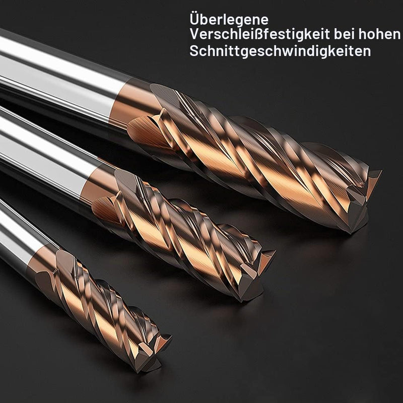 ASNOMY Solid Carbide Milling Cutter 8 mm End Mill Hard Metal AlTiN Coated 55 HRC 4 Cutting, Drilling, Milling, Simple, Immersion, CNC, Tungsten Carbide 8mm