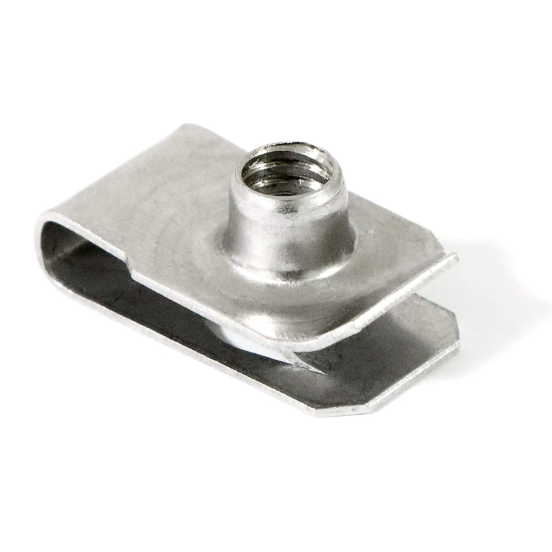 [Australia - AusPower] - 40 Packs 1/4" - 20 Stainless Steel Regular Extruded U Nuts, U Style Clip-on Nut, U Type Nut, U-nut, U-Type Fasteners 