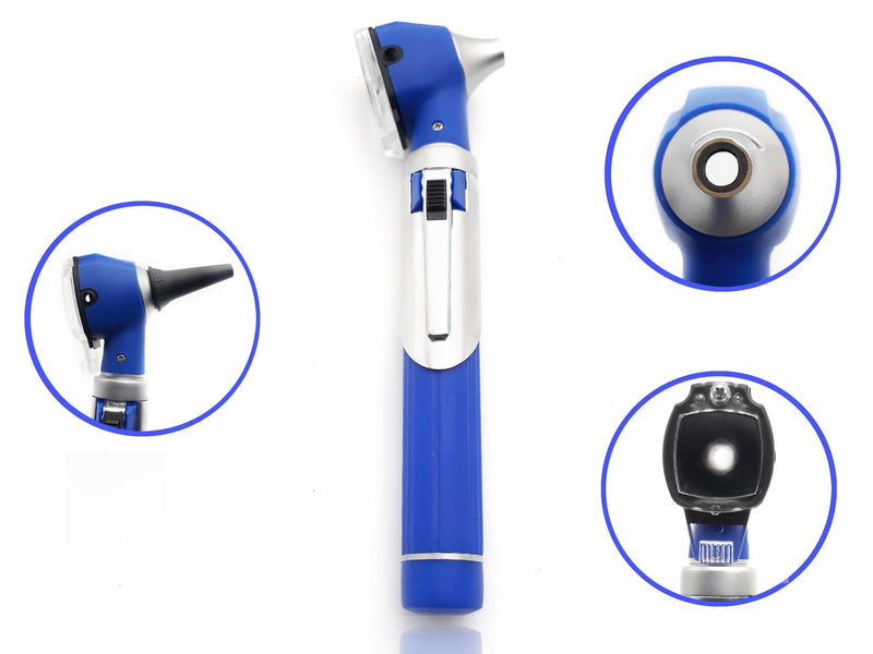 [Australia - AusPower] - Radiance Otoscope - Ear Scope with LED Light and Speculum for Ear Examination and Diagnosis - Ideal for Professional use - Lifetime Warranty - Blue 