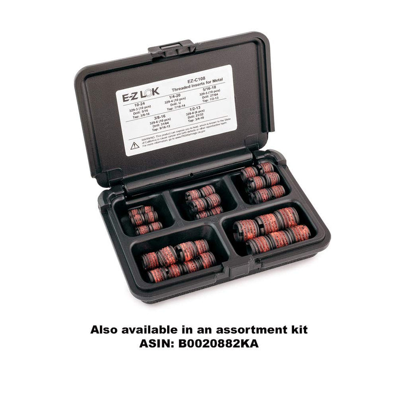 [Australia - AusPower] - E-Z LOK - 329-8 E-Z Lok Externally Threaded Insert, C12L14 Carbon Steel, Meets AISI 12L14, 1/2"-13 Internal Threads, 3/4"-10 External Threads, 0.656" Length, Made in US (Pack of 5) 