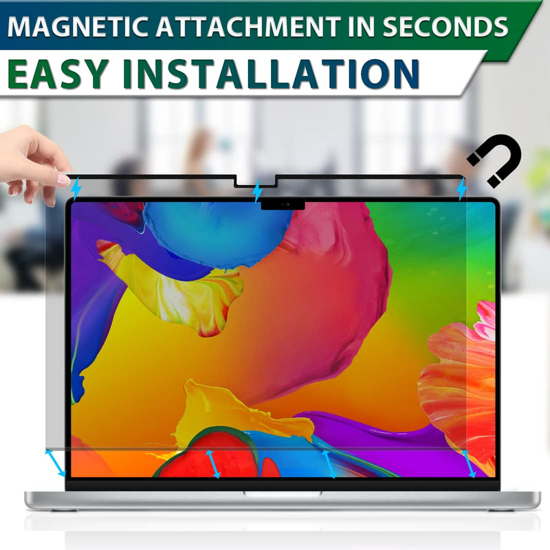 [Australia - AusPower] - Privacy Screen for MacBook Pro 14" 2021-2023 (A2442/A2779/A2918/A2992,M1/M2/M3) | Magnetic Anti-Glare Blue Light Filter | Matte & Glossy Design Privacy-Mac Pro14"(2021-2023,M1,M2)-Magnet 