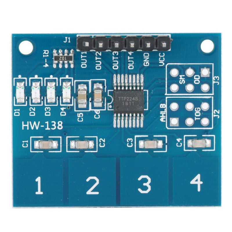 [Australia - AusPower] - 5Pcs Touch Switch Module,TTP224 Digital Capacitive Touch Sensor Switch,4 Channels Touch Sensor Switch Digital Sensor Electrical Equipment 