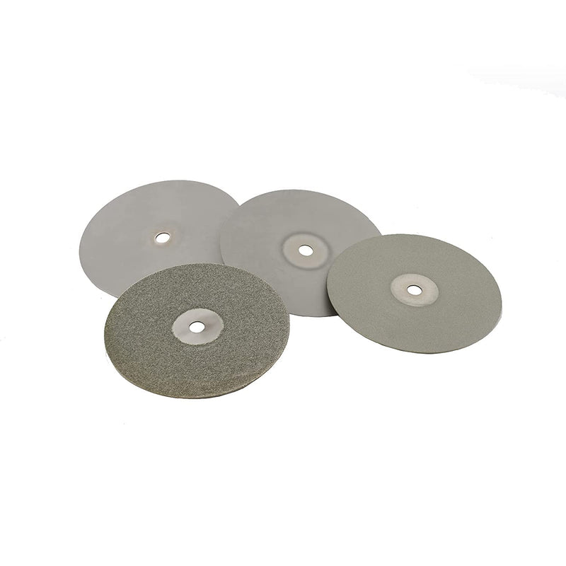 DZQ Diamond Flat Lap Wheel Disc Arbor Hole 8" x 1/2" Abrasive Lap 1500 2000 2500 3000 Grit for Cutting or Sanding Stone and Glass 4PCS-grit 1500 2000 2500 3000