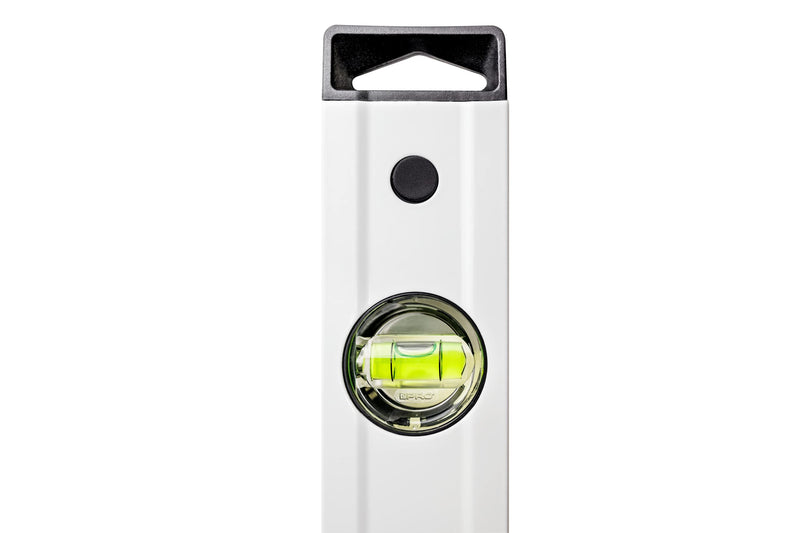 [Australia - AusPower] - PRO 600 Spirit Level 30 cm with 2% Gradient - Ergonomic Profile and ERS+ (Easy Reading System) Precise Spirit Level - Anti Shock Absorber End Caps - Colour White 30cm 