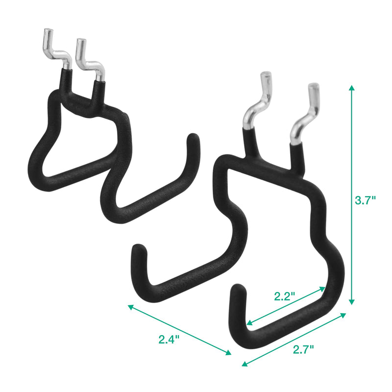 [Australia - AusPower] - G.CORE 8-Pack Pegboard Hooks, Peg Board Tool Utility Hooks & Hangers Fit 1/4" Pegboards, Heavy Duty Metal Peg Board Shelving Hooks, Wall Organizers and Storage for Craft Room Garage Workbench Office 