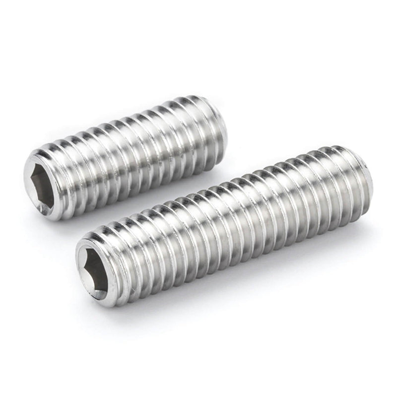 [Australia - AusPower] - 3/8-16 x 1'' (10 Pack) Set Screws, 304 Stainless Steel 18-8, Internal Hex Head Allen Drive Cup Point Screws (with Hex Key Wrench) 3/8 x 1'' 