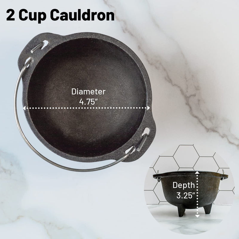 4.75 inch Cauldron Cast Iron Country Kettle for Wicca and Witchcraft