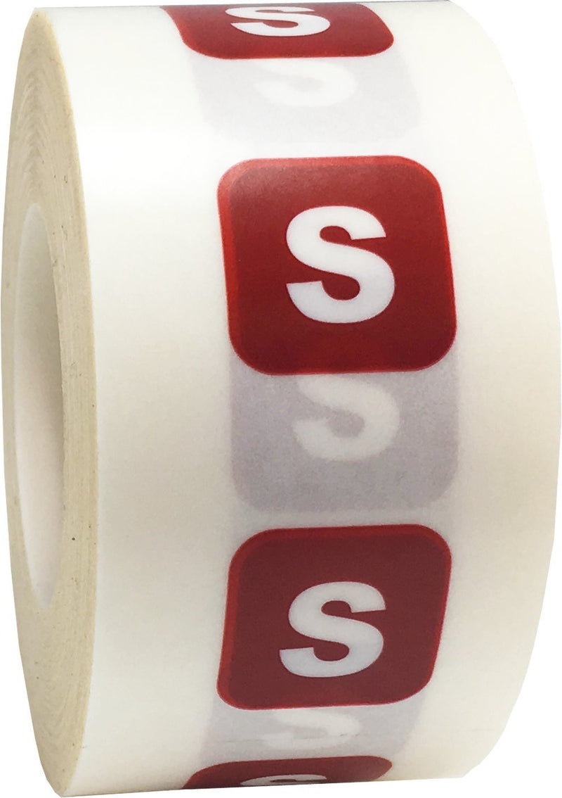 XS-XXL Clothing Size Strip Labels for Retail Apparel 1.25 x 5 Inch 1 Roll Per Size 125 Adhesive Stickers Per Roll 750 Adhesive Stickers Bulk Pack