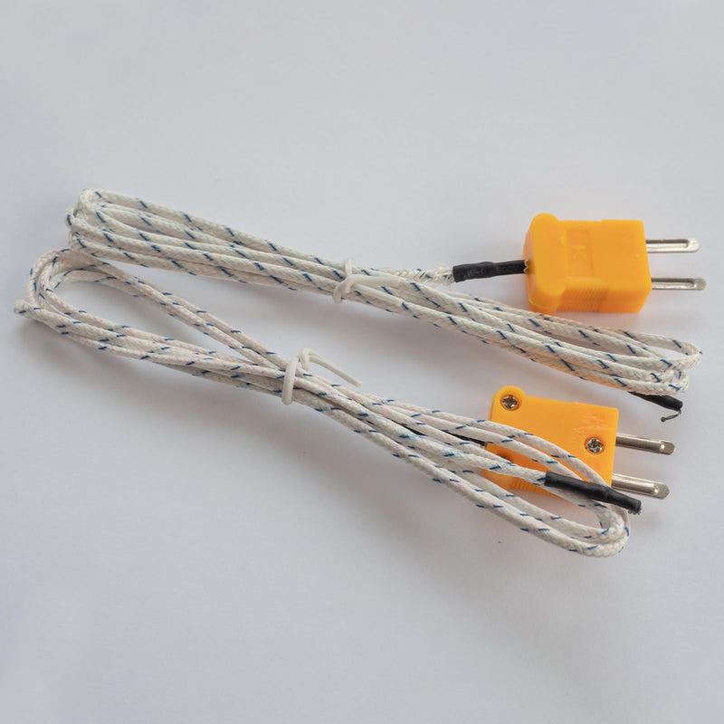 [Australia - AusPower] - MECCANIXITY K Type Thermocouple with Plug, Meter Temperature Sensor Probe -50 to 1100°C(-58 to 2012°F) Stainless Steel, 3.2x300mm 3.3ft Wire 