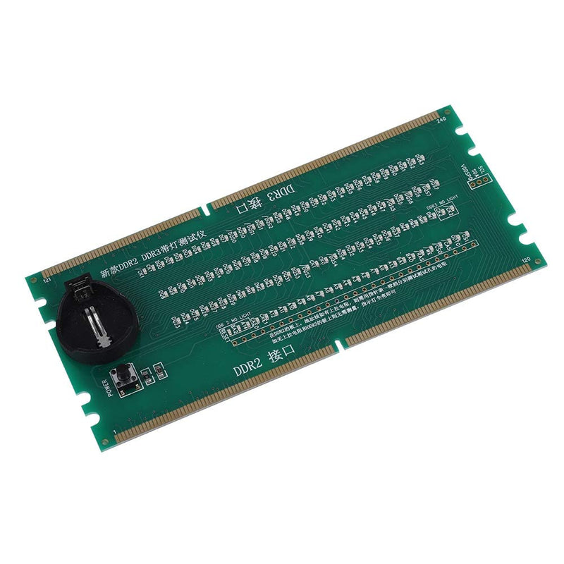 [Australia - AusPower] - 2 in 1 Desktop Motherboard Tester, DDR2/DDR3 Portable Test Card with Light Tester, High Hardness Tester Board Multifunctional Durability for Desktop Computer 