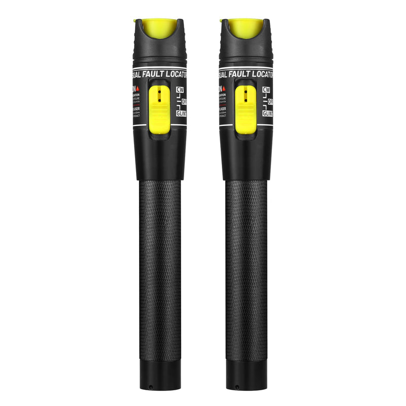 [Australia - AusPower] - -2PC VFL-5 Visual Fault Locator Fiber Optic VFL Fiber Tester Optic Cable Tester Meter with 2pc Singlemode 9/125μm FC Male to LC Female Adapter 