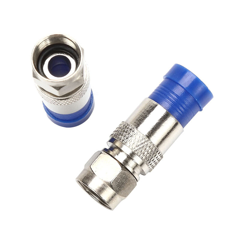 [Australia - AusPower] - RG6 Compression F Type Straight Antenna Cable Connector Coax Adapter Pack of 20 