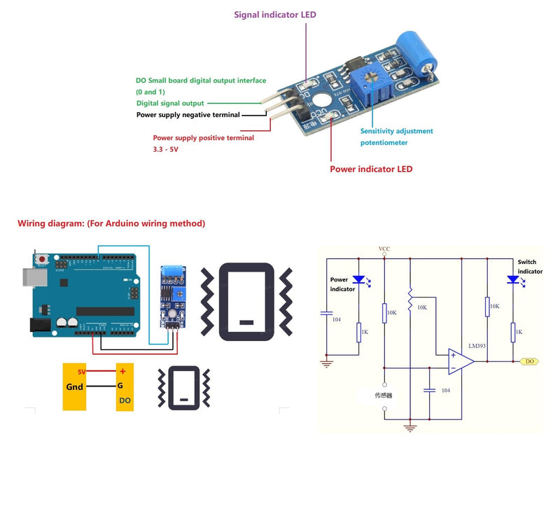[Australia - AusPower] - 5pcs SW 420 Motion Sensor Module Vibration Sensor Vibration Switch Alarm Sensors for Arduino 