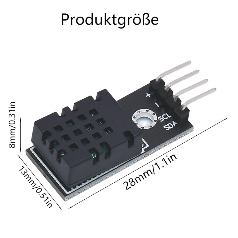 [Australia - AusPower] - DHT20 Integrated Digital Temperature and Humidity Sensor, with Upgrade I2C Output, Interface 2.5V-5.5V, Used on Meteorological Stations, Thermostats, etc. Pack of 4 