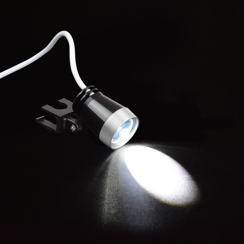[Australia - AusPower] - BoNew Dental 3.5X-420mm Surgical Binocular Loupes Magnifier Kit With LED Head Light Silver Aluminum Box Color 