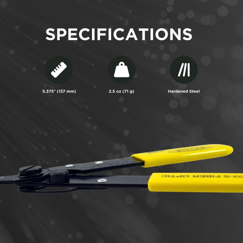 Miller FO 103-S Series Single Hole Fiber Optic Stripper for Working Technicians and Electricians, Safe Cable Tool with V-Shaped Opening, Easily Portable Wire Strippers, 2.72 Ounces