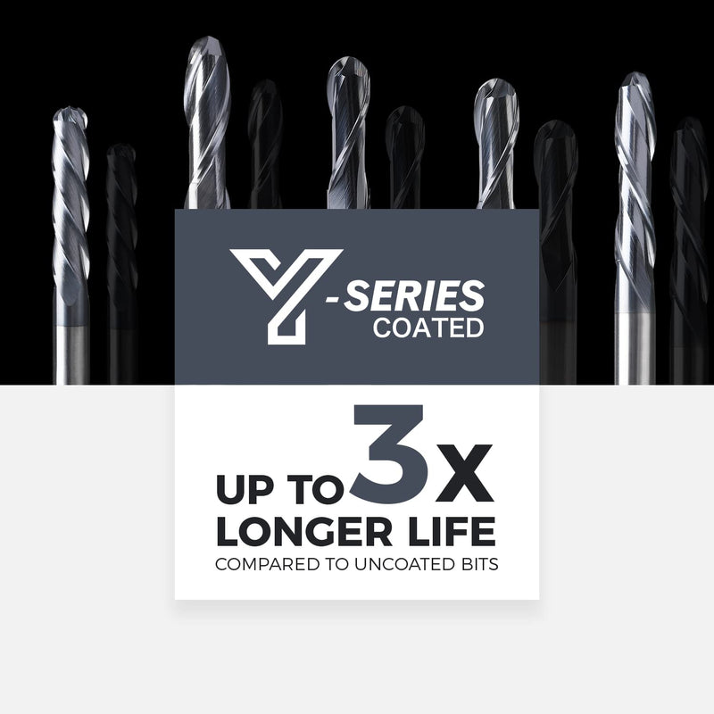 [Australia - AusPower] - 2 Flutes TiAlN Coated Ball Nose End Mill, Solid Carbide Upcut Spiral CNC Router Bit, 1/4" Diameter, 1/8" Radius, 1/4" Shank, 3/4" Cutting Length, 2-1/2" Overall Length, CNC Cutter Milling Tool B1401 - R1/8 - 3/4 CL - 2-1/2 OL 2 Flutes 