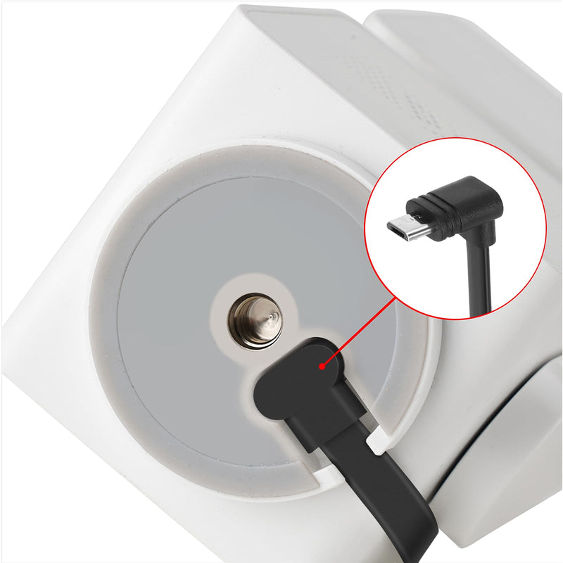 [Australia - AusPower] - Uogw 2 Pack 90° Micro-USB Extension Cable Compatible with Wyze Cam Pan v3 and Wyze Cam v3 Pro, 5inch Male to Female Extender Cord for WYZE Cam,L-Shaped Flat Cable(Black) 
