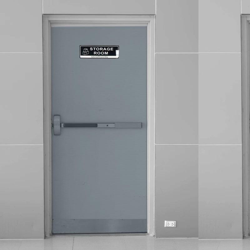[Australia - AusPower] - Door Sign,RAMIEYOO Acrylic Authorized Personnel Only Signs for Door,Black and White - 9"x 3" (Storage Room) Storage Room 