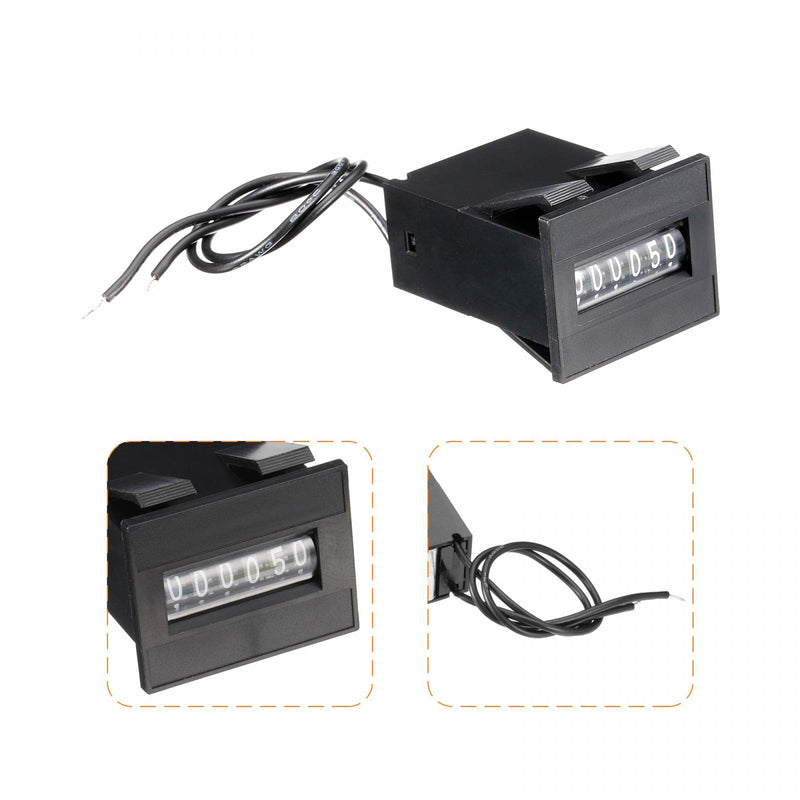 [Australia - AusPower] - uxcell Electromagnetic Counter, 6 Digits 0-999999 Counting Range Electronic Pulse Counter Digital Totalizer DC7-24V 