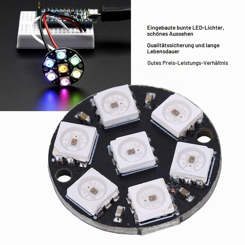 Pack of 10 LED Drivers, Round Built-in Color Light Ws2812b Ring 5050 WS2812 Development Board 7 Bit Cjmcu Bit WS2812 RGB