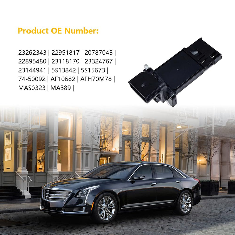 [Australia - AusPower] - Mass Air Flow Sensor Meter MAF | Fit for Buick Enclave LaCrosse Regal Cadillac ATS CTS Escalade XT5 XTS, Chevrolet Camaro Equinox Express Impala Silverado Tahoe, GMC Canyon Sierra Yukon | OE# 23262343 