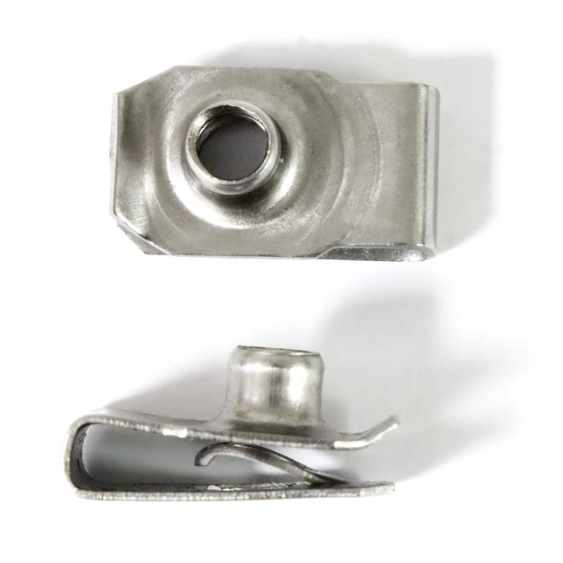 [Australia - AusPower] - 40 Packs 1/4" - 20 Stainless Steel Regular Extruded U Nuts, U Style Clip-on Nut, U Type Nut, U-nut, U-Type Fasteners 