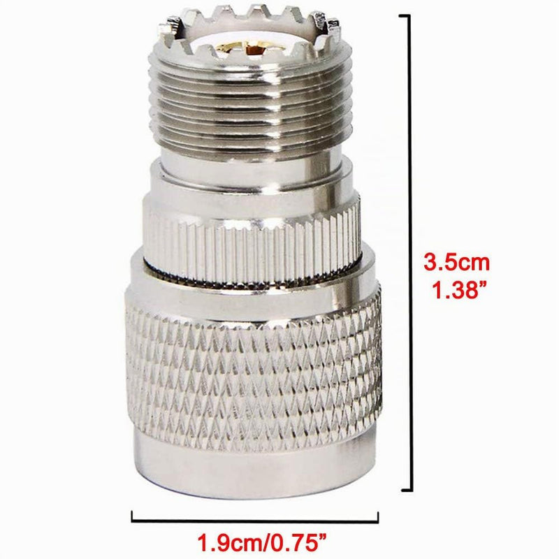 Greluma 3PCS N Male to UHF Female N Male to PL259 Female SO-239 Coaxial Male for RF Radio Antenna 3 UHF N