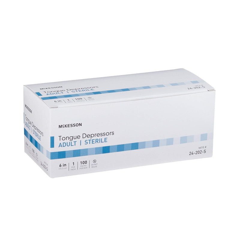 [Australia - AusPower] - McKesson Tongue Depressor, Sterile, Wooden, Individually Wrapped, Adult, 6 in, 100 Count 100 Count (Pack of 1) 