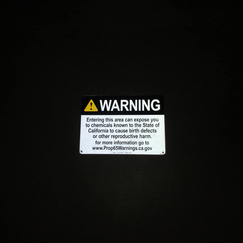 TRADESAFE Prop 65 Reproductive Harm Warning Signs, Quick Install Aluminum Safety Sign, Light Reflective, UV-Resistant, Waterproof Signs for Business, 14” X 10” Prop 65 Warning Sign