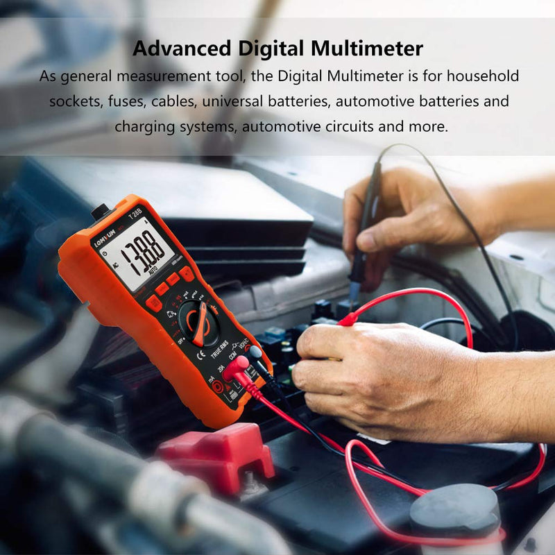[Australia - AusPower] - Lomvum Digital Multimeter, 6000 Counts Electrical Tester AC/DC Voltage Current Detector, NCV, Resistance, Capacitance, Diode Electronic, Duty Cycle Tester 