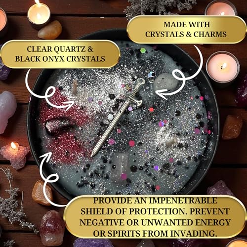 Protection Spell Candle | Coconut Wax Candle | Negativity, Psychic Attacks & Evil Intentions | Wiccan Pagan Hoodoo Conjure (14 oz) Large 14oz