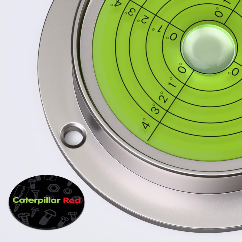 [Australia - AusPower] - Large Flanged Metal Circular Angle Spirit Bubble Degree Level (Green aqueous) 71mm Diameter with Degree Marking, (2 51/64 in) 