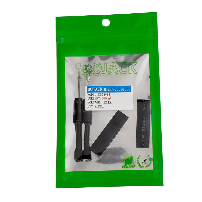 [Australia - AusPower] - BOJACK CL04-12 Microwave Diodes 0.5A 12KV Compatible for WB27X10597 W10492276 Replaceable Parts 4512,T4512, CL4512 High Voltage Diode(Pack of 2 Pcs) CL04-12 500mA 12KV 