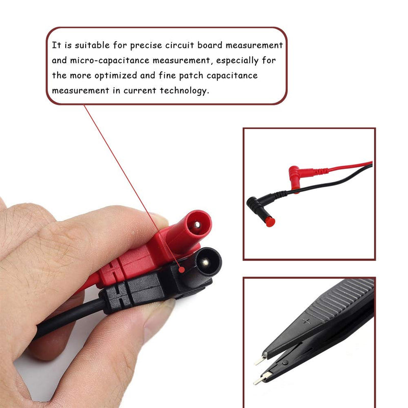 [Australia - AusPower] - 2PCS SMD LCR Chip Test Clip Capacitance Inductor Resistance Test Clip Meter Lead Probe Multimeter Tweezer 