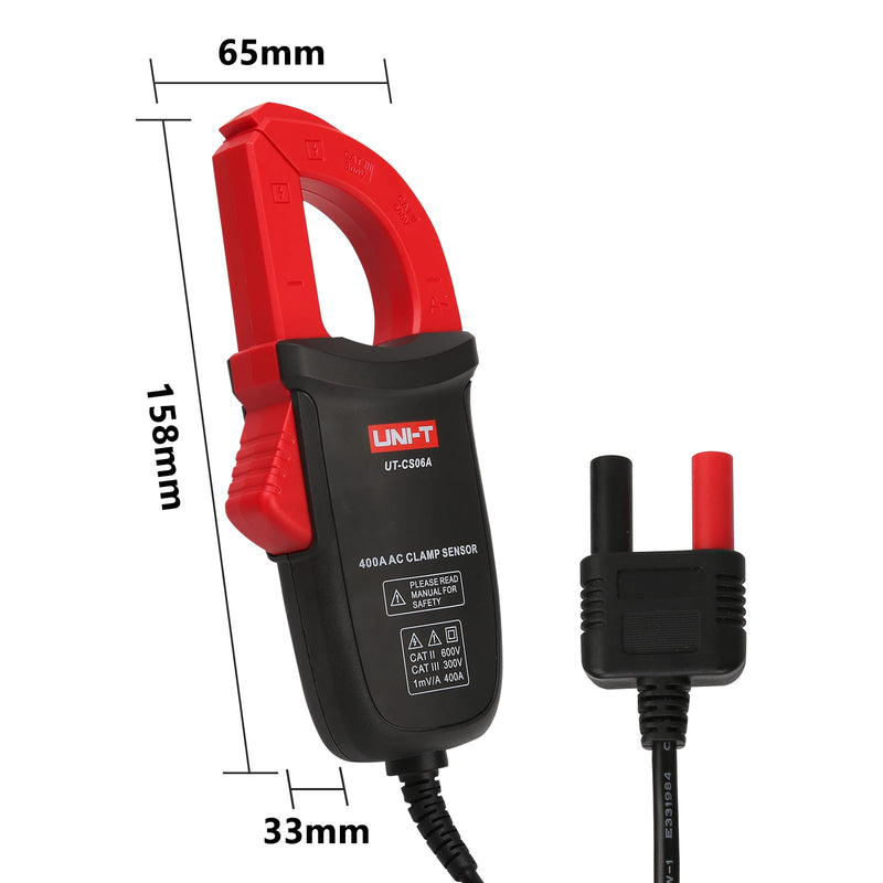 [Australia - AusPower] - UT-CS06A 400A AC Current Clamp Sensor Suiltable for Multimeter UT196/UT139C/UT117C Option Current Clamp 