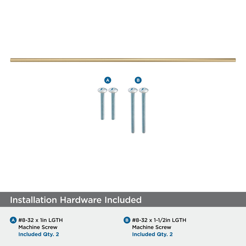 Amerock BP19018CZ | Bar Pulls 25-3/16 inch (640 mm) Center-to-Center Champagne Bronze Cabinet Pull | Kitchen Cabinet Hardware | Furniture Hardware | Drawer Handle 1 Pack