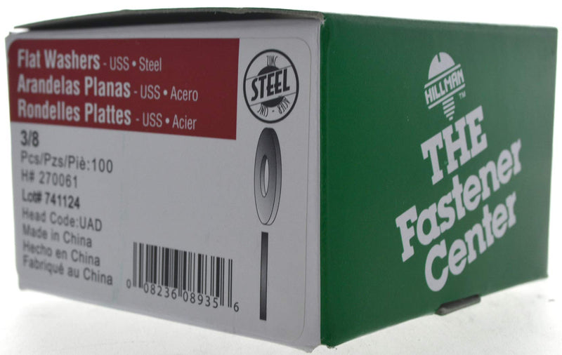 [Australia - AusPower] - Hillman USS Flat Washers 3/8' (100 Pieces) 