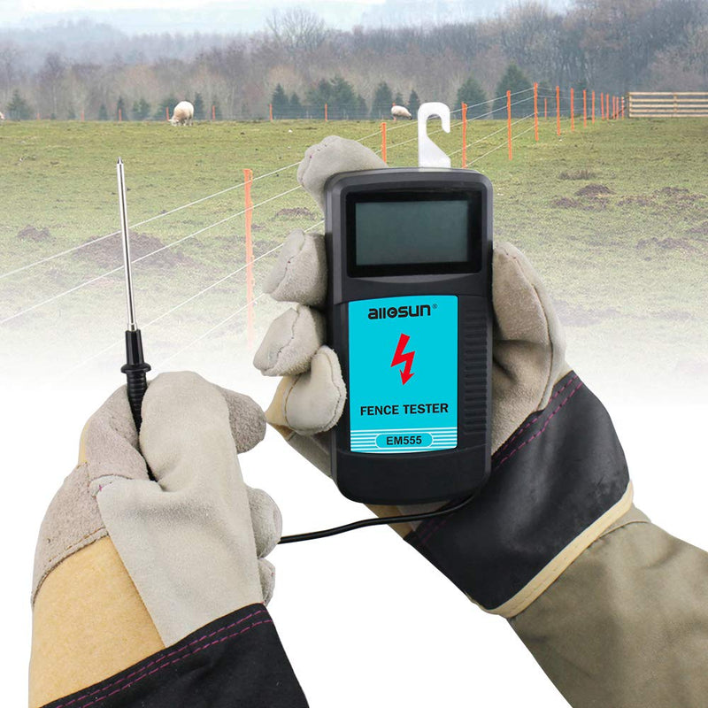 [Australia - AusPower] - allsun Digital Electrical Fence Voltage Tester Handheld Fence Fault Finder & Locator Checker Fence Voltmeter Troubleshooter High Voltage 300-9900V Gardening Tools 