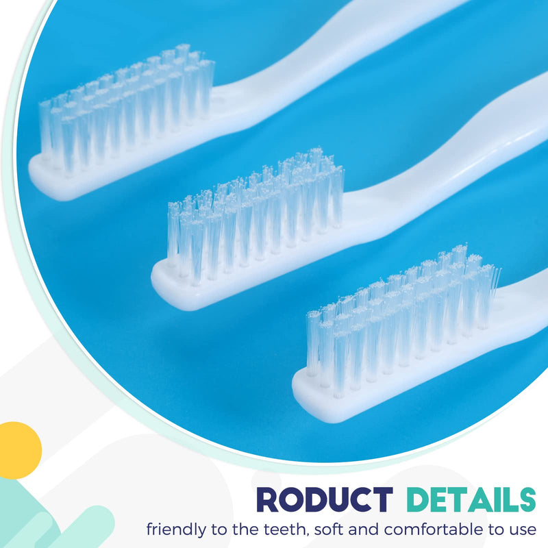 200 Pack Individually Wrapped Disposable Toothbrush Bulk Single Use Toothbrush Travel Toothbrushes Disposable Soft Bristle Adult Toothbrush Manual Tooth Brush for Women Men Hotels Guest Rooms, White