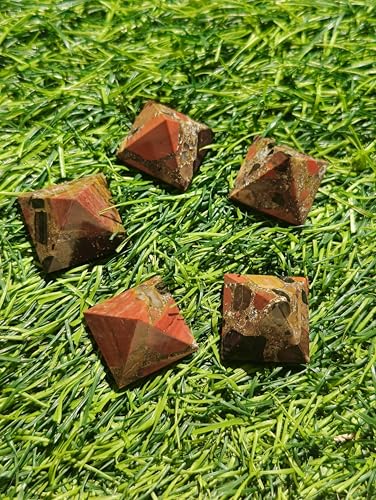 1"inch Red Jasper Crystal Pyramid Natural Crystals and Healing Stones Red Jasper Pyramids Red Gemstones for Meditation Reiki Energy Balancing Good Luck Gifts 2PCS