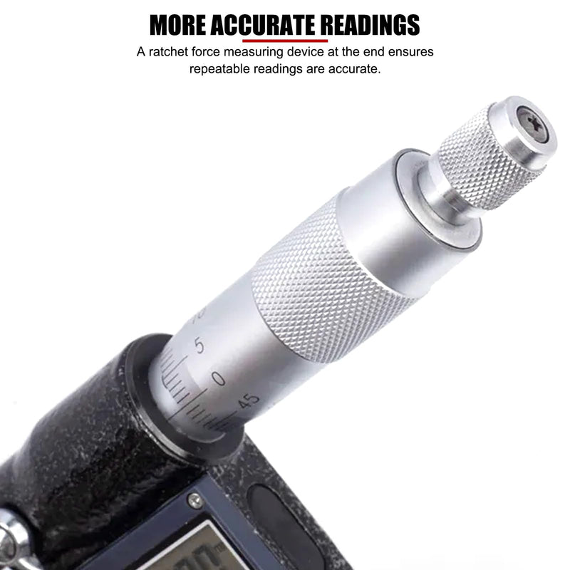 [Australia - AusPower] - 0 25mm Digital Micrometer, 0.001mm Resolution, Display Modes, LCD Screen, Tolerance Testing, for Professionals and DIY Enthusiasts 