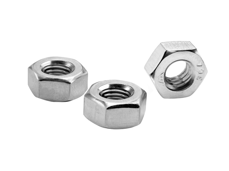 [Australia - AusPower] - 50pcs 1/4-20 Hex Nuts, 304 Stainless Steel Hex Drive Nuts, UNC Nuts Fasteners, 1/4" Stainless Nuts Replacement Nut with Plastic Case 