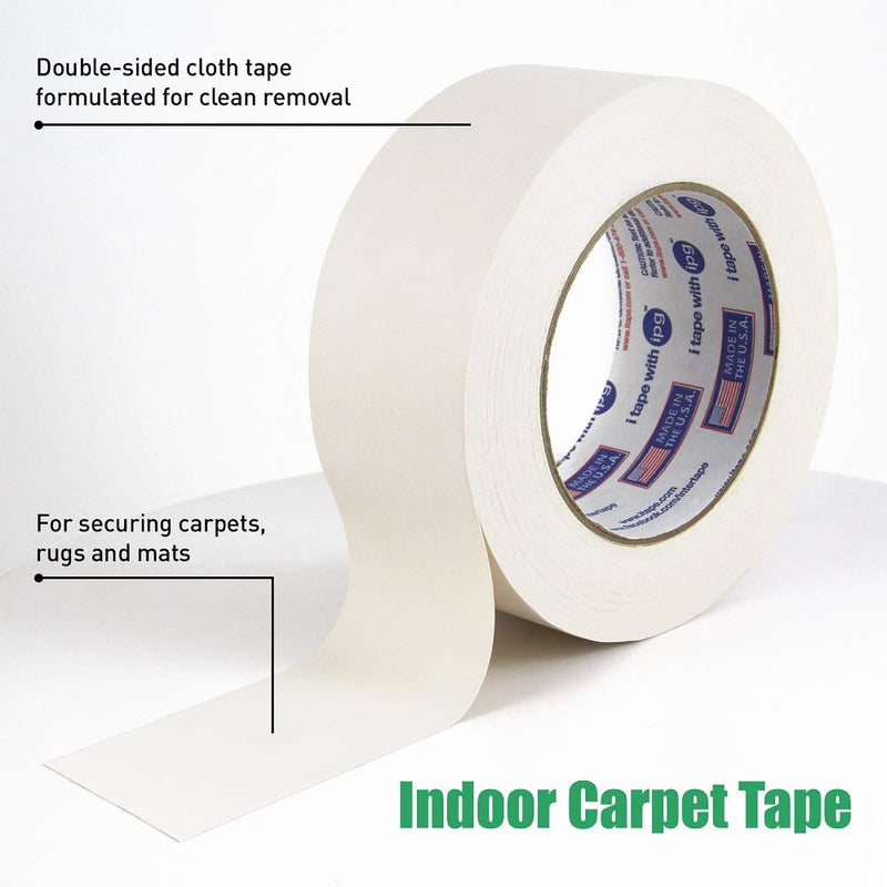 IPG Double-Sided Indoor Carpet Tape, 1.88" x 36 yd (Single Roll) Single Roll