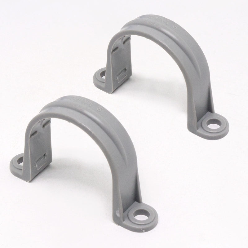 [Australia - AusPower] - 1-1/2 Inch PVC Pipe Strap, 2-Holes Conduit Pipe Clamps Plastic Pipe Supports (10 Pcs) 10 1-1/2 inch 