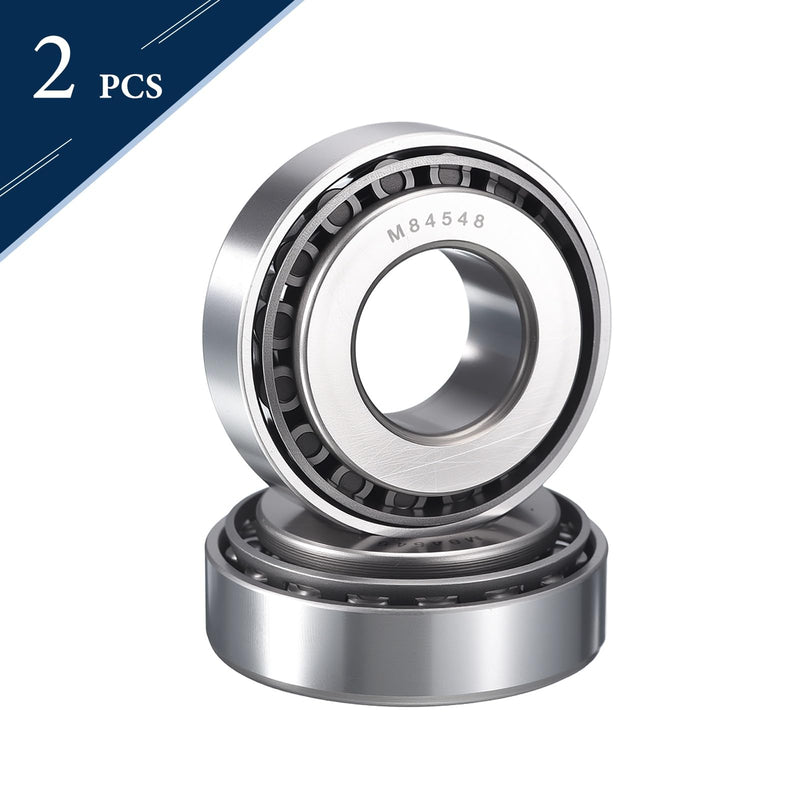 [Australia - AusPower] - 2 Pack M84548/10 Tapered Roller Bearing Cone and Cup Set, 1" Bore 2.25" OD 0.765" Cup Width, Chrome Steel Taper Bearings Set, ABEC-3 M84548/M84510 
