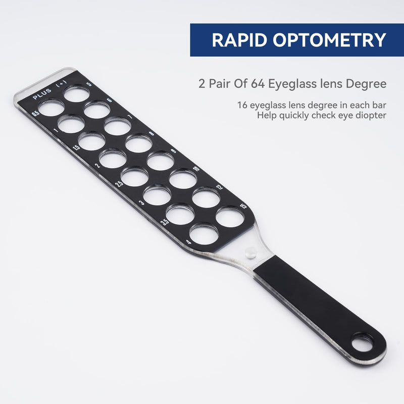 [Australia - AusPower] - Optical Retinoscopy The Quick Examination of Diopter of Spectacles 2 Bars 32 Lense Sphere Plastic Bar Ophthalmic Equipment Refraction Inspection +/- 0.5, 1, 1.5, 2, 2.5, 3, 3.5, 4-10, 12,15 
