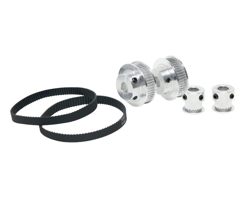 [Australia - AusPower] - 2PCS Set 2GT Aluminum Timing Pulley 20&48 Teeth 8mm Bore Synchronous Wheel with 2PCS Length 200mm Width 6mm Belt (20-48T-8B-6) 20-48T-8B-6MM 