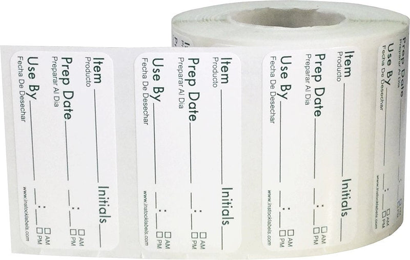 InStockLabels Removable Shelf Life Use By Food Rotation Labels 1 x 2 Inch 500 Adhesive Stickers