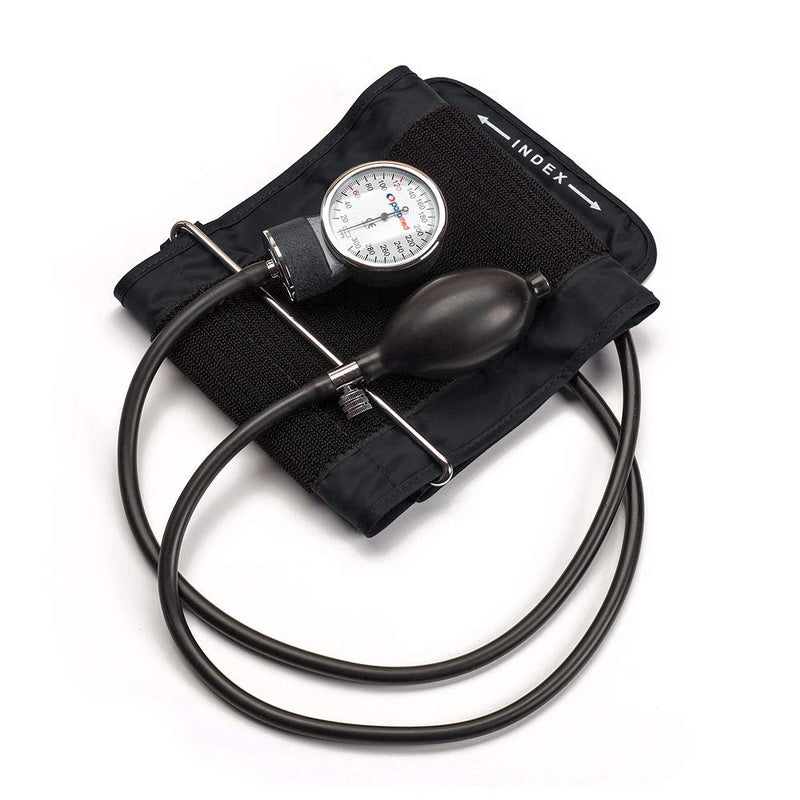 [Australia - AusPower] - PARAMED Aneroid Sphygmomanometer – Manual Blood Pressure Cuff with Universal Cuff 8.7-16.5" and D-Ring – Carrying Case in The kit – Black – Stethoscope Not Included 